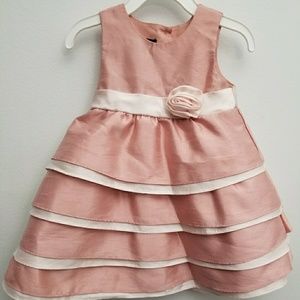 Wendy Bellisimo layered sleeveless peach dress,9M